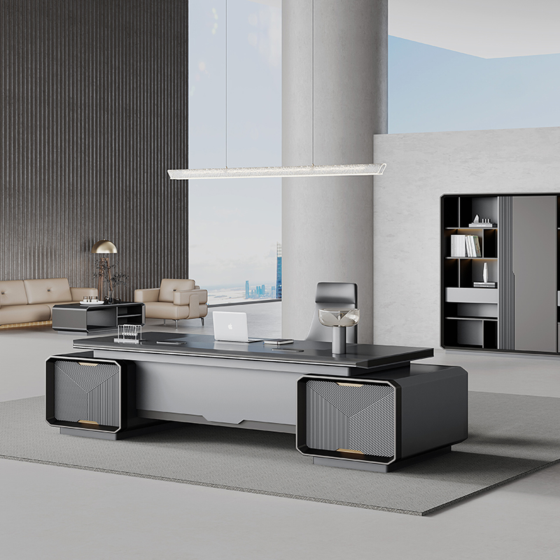Office Tech Furniture - -Escritorio de madera de lujo moderno,