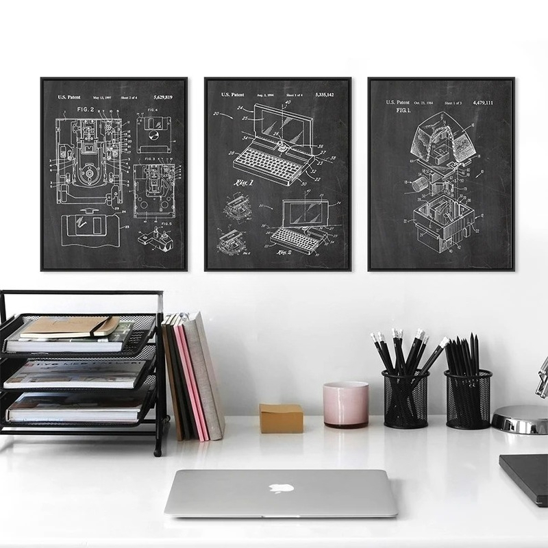 Juego de 6 Cuadros Decorativos - Office Tech Room reseña y precio