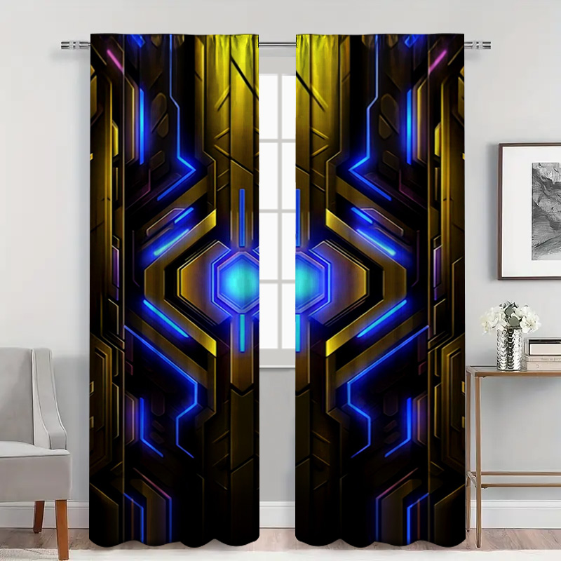 Cortinas de tecnología geométr - Office Tech Room reseña y precio