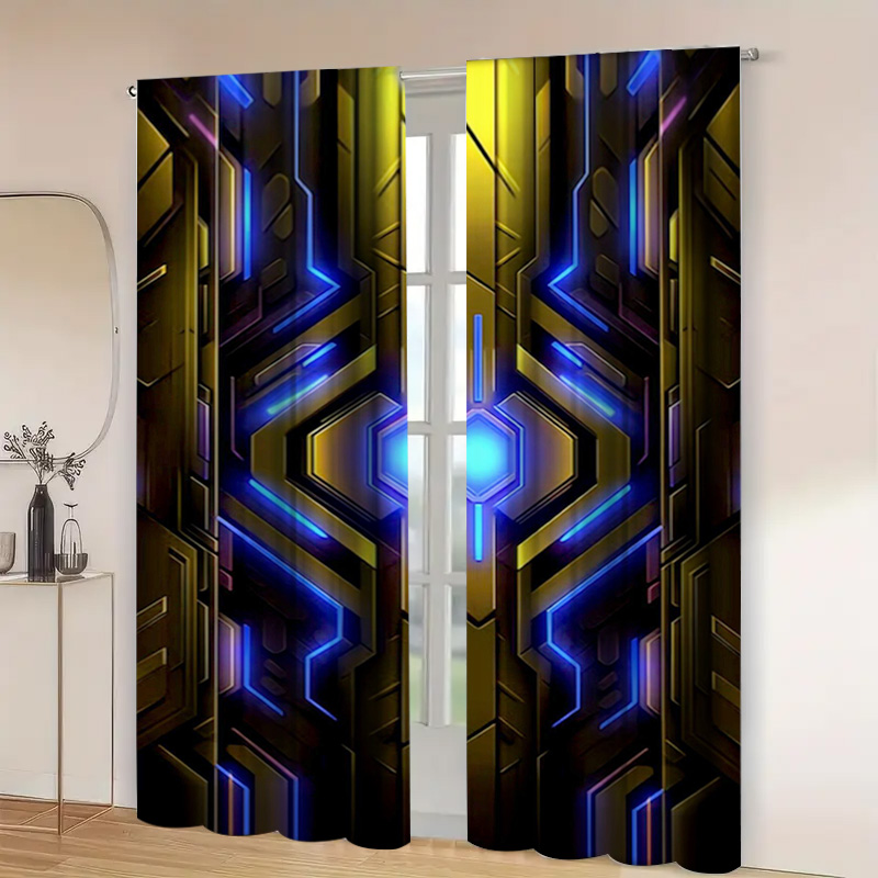 Cortinas de tecnología geométr - Office Tech Room reseña y precio