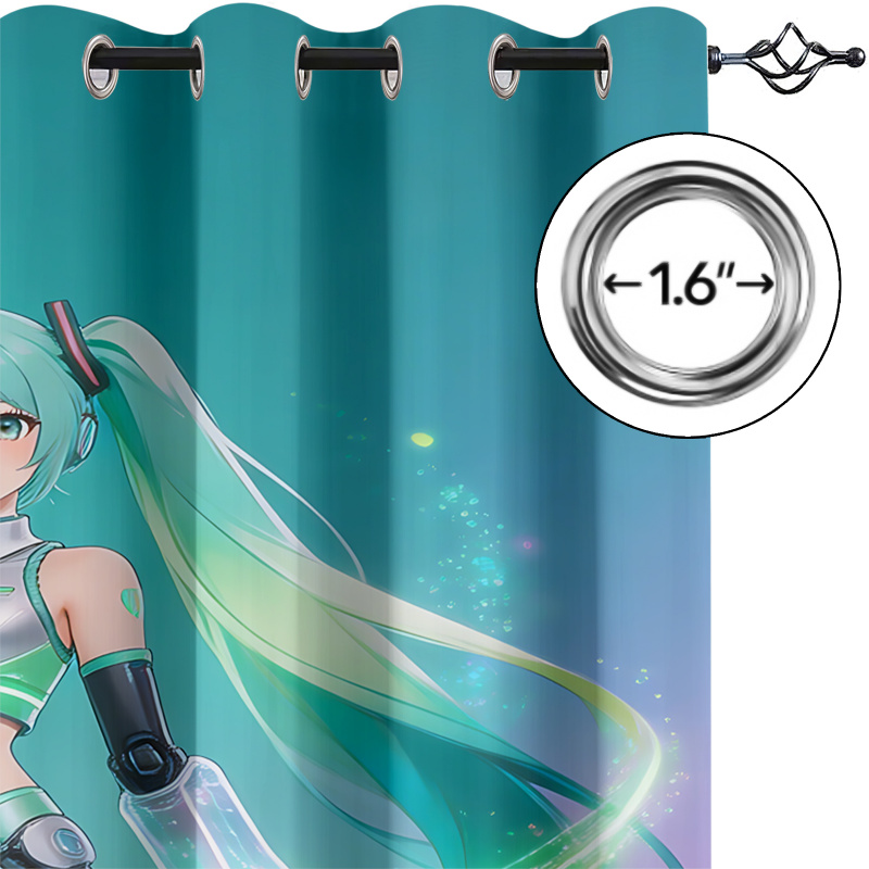 Cortinas opacas de Hatsune Mik - Office Tech Room reseña y precio