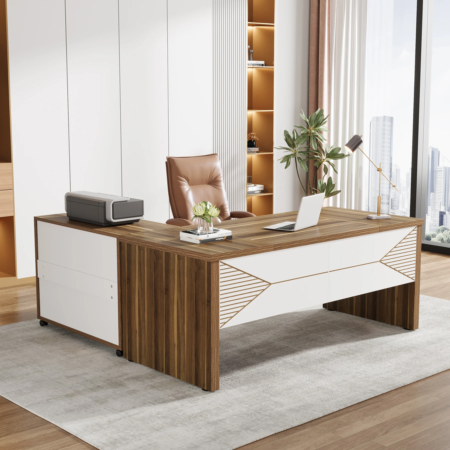 Tribesigns Escritorio ejecutiv - Office Tech Furniture reseña y precio